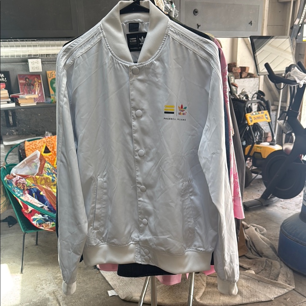 Adidas x Pharrell Williams White Bomber Jacket